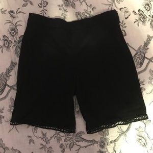 Black Tommy Hilfiger shorts with decorative trim